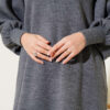 ⁦Balloon Sleeve Knit Dress Smoke⁩ - الصورة ⁦4⁩