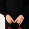 Balloon Sleeve Knit Dress Black - Imagen 4