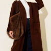 Basic Long Knit Cardigan with Double Pockets Brown - immagine 2