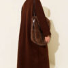 Basic Long Knit Cardigan with Double Pockets Brown - immagine 3
