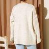 Basic Oversized Knit Tunic Beige - Imagen 3