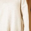 Basic Oversized Knit Tunic Beige - Imagen 4