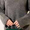 Basic Oversized Knit Tunic Smoke - الصورة 4