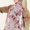 Printed Floral Patterned Shawl Sand Beige – Bild 5