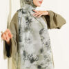 Printed Floral Patterned Shawl Aqua Green – Bild 5