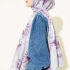 Printed Floral Patterned Shawl Grey – Bild 3
