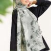 Printed Floral Patterned Shawl Khaki