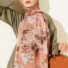 Printed Floral Patterned Shawl Onion Skin – Bild 2