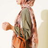 Printed Floral Patterned Shawl Onion Skin – Bild 3