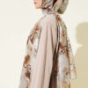 Printed Floral Patterned Shawl Aqua Green – Bild 3
