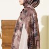 ⁦Printed Floral Patterned Shawl Mink⁩ - الصورة ⁦3⁩