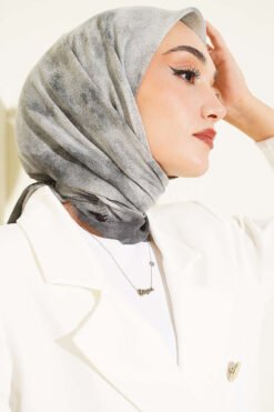 Alternative view of Batik Pattern Soft Crinkle Series Scarf Grey