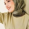 Batik Pattern Soft Crinkle Series Scarf Khaki