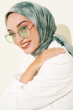 Batik Pattern Soft Crinkle Series Scarf Green