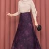 Batik Patterned Tulle Skirt Plum