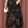 Batik Patterned Tulle Skirt Black - الصورة 2