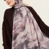 Batik Marbled Bamboo Crinkle Shawl Dark Brown - immagine 2