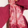 Batik Marbled Bamboo Crinkle Shawl Burgundy