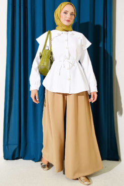 Alternative view of Button-Up Shirt with Baby Collar White