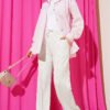 Belted Wide-Leg Trousers Grey – Image 2