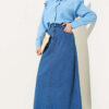 Wide Shawl Abaya Denim Blue - Afbeelding 2