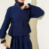 Belted Skirt Set Navy Blue - immagine 2