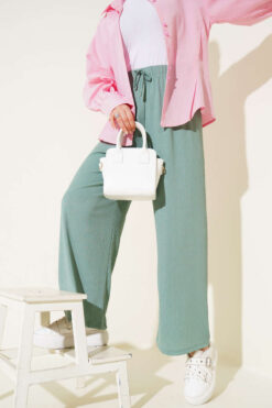 Belt Detail Pleated Trousers Hazel