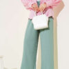 Belt Detail Pleated Trousers Hazel - Image 2