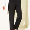 Drawstring Waist Garnished Fabric Pants Black