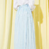 Belted Polka Dot Pleated Skirt Baby Blue - Afbeelding 3