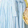 Belted Polka Dot Pleated Skirt Baby Blue - Afbeelding 4