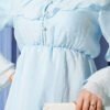 Dress with Belt Detail and Cape Baby Blue - Image 4