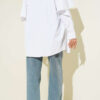 Belted Balloon Sleeve Two-Piece Set Ice Blue - immagine 3