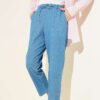 Belted Slim Fit Jeans Light Blue