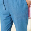 Belted Slim Fit Jeans Light Blue - Afbeelding 4