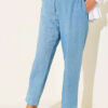 Belted Slim Fit Jeans Ice Blue