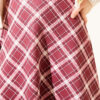 Elastic Waist Plaid Scuba Skirt Rose Dust - Image 4