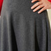 High-Waisted Flared Wool Blend Skirt with Elastic Waistband Smoke - Imagen 4