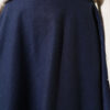 High-Waisted Flared Wool Blend Skirt with Elastic Waistband Navy Blue – Image 4