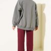 Elastic Waist Loysha Pants Burgundy - Afbeelding 3