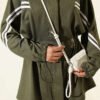 Elastic Waistband Two-Piece Set with Stripe Details Khaki – Bild 4