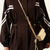 Elastic Waistband Two-Piece Set with Stripe Details Brown - Image 4