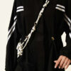 Elastic Waistband Two-Piece Set with Stripe Details Black - Image 3