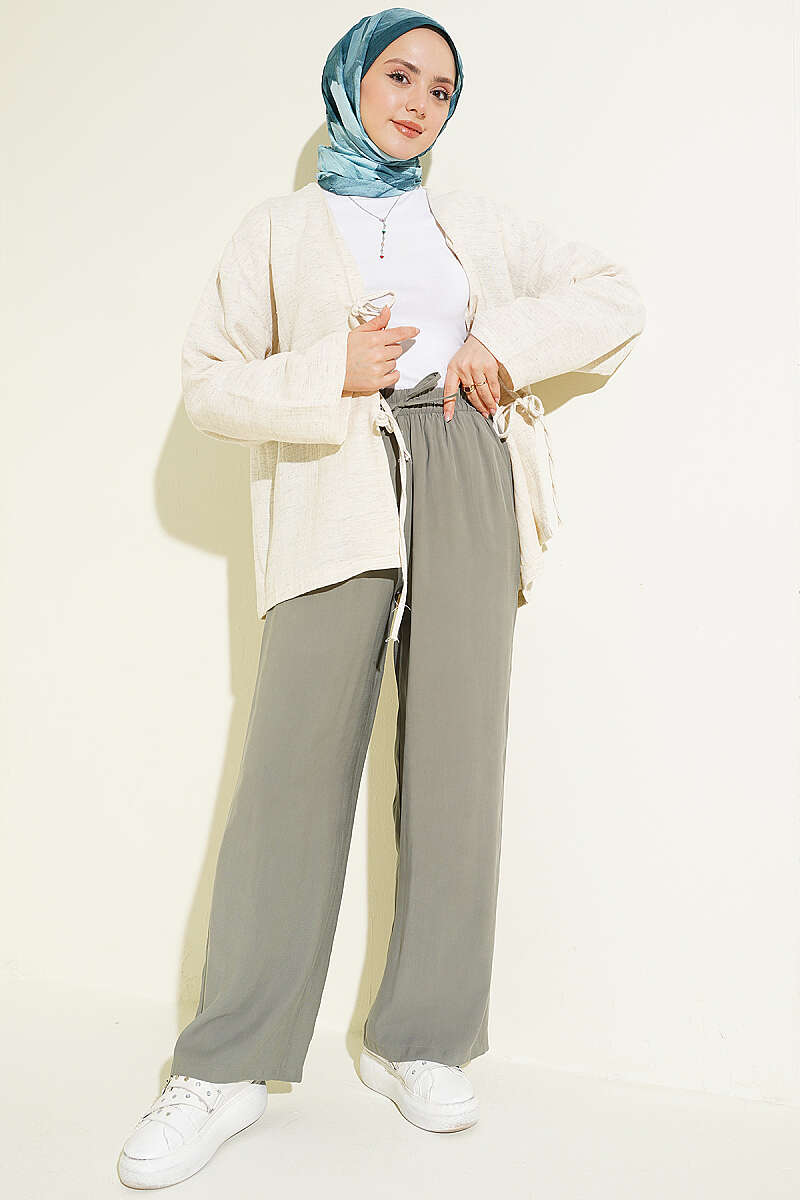 Belted Tencel Pants Hazel - Image 2