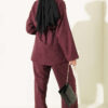 Elastic Waist Star Gold Button Two-Piece Set Plum - Image 3