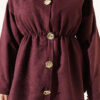 Elastic Waist Star Gold Button Two-Piece Set Plum - Image 4
