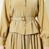 Buttoned Skirt Set with Belt and Pen Pocket Hazel - Afbeelding 4