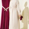 Belted Drape Dress Beige - Afbeelding 3