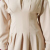 Belted Drape Dress Beige - Afbeelding 4