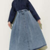 Pleated Pocket Denim Skirt Light Blue - Afbeelding 2
